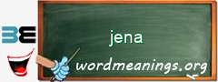 WordMeaning blackboard for jena